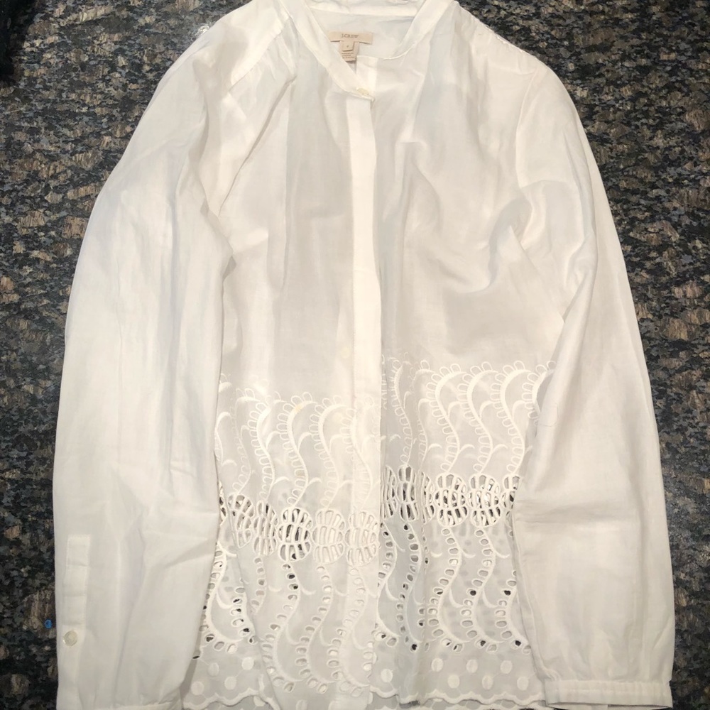 J crew button up blouse